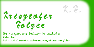 krisztofer holzer business card